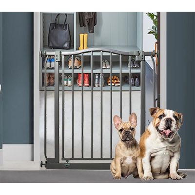 Bettacare Barrière Courbée Pour Animaux 188–197 cm Noir Mat