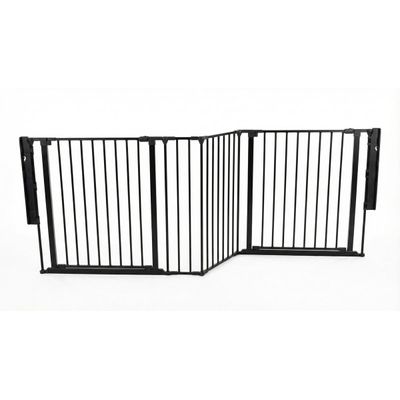 Safetots Barrière Multi-Panneaux 2 Portillons Noir 220 cm