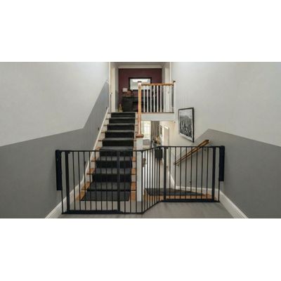 Safetots Barrière Escalier Multi-Panneaux 2 Portillons 187cm Blanc
