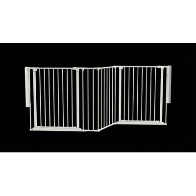 Safetots Barrière Escalier Multi-Panneaux 2 Portillons Blanc 207 cm