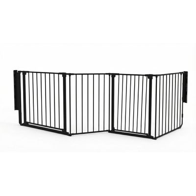 Safetots Barrière Escalier Multi-Panneaux 2 Portillons Noir 246 cm
