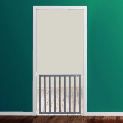 Safetots Barrière de Sécurité en Bois, 63,5 cm - 105,5 cm, Gris