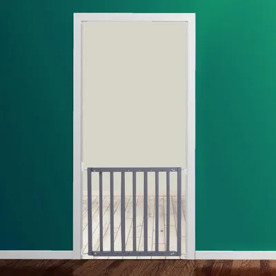Safetots Barrière de Sécurité en Bois, 63,5 cm - 105,5 cm, Gris