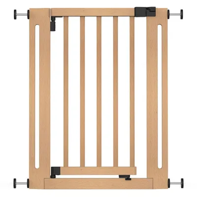 Safetots Barrière Élégante Bois Naturel 73cm, 125cm-133cm