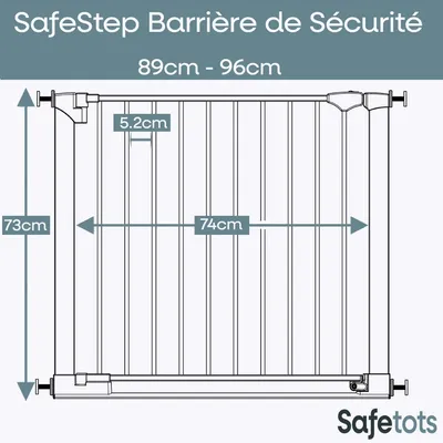 Safetots Barrière Sécurité Barre de Seuil Extra Basse Noir