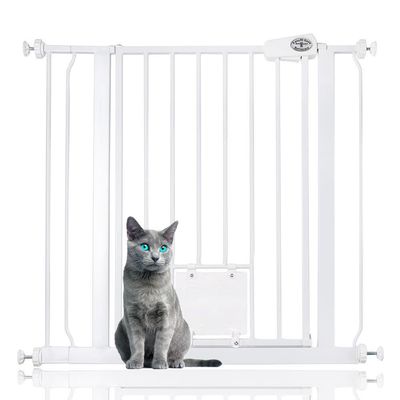 Bettacare Barrière Sécurité avec Trappe Verrouillable, 81,4cm-89cm