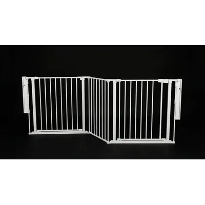 Safetots Barrière Multi-Panneaux 2 Portillons 226 cm Blanc