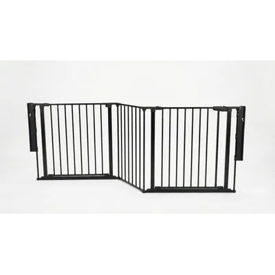 Safetots Barrière Multi-Panneaux 2 Portillons Noir 226 cm Safetots Barrière Multi-Panneaux 2 Portillons Noir 226 cm