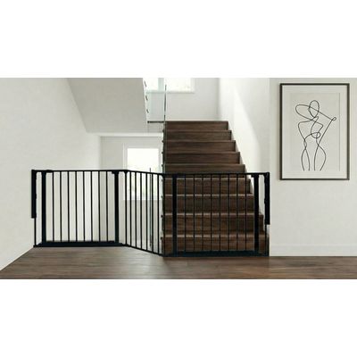 Safetots Barrière Escalier Multi-Panneaux 2 Portillons 187cm Blanc