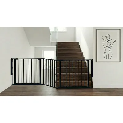 Safetots Barrière Multi-Panneaux 2 Portillons Noir 226 cm