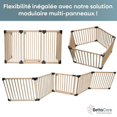 Bettacare Barrière en Bois Multi-panneaux 176x76 cm Bettacare Barrière en Bois Multi-panneaux 176x76 cm