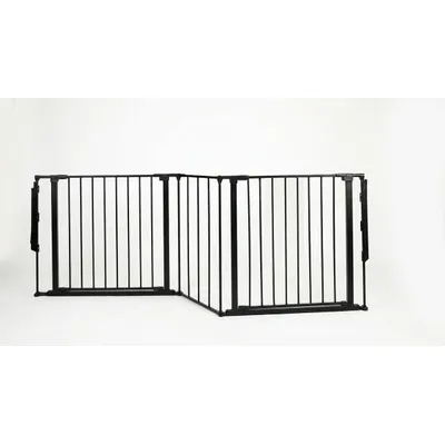 Safetots Barrière Multi-Panneaux 2 Portillons Noir 200 cm Safetots Barrière Multi-Panneaux 2 Portillons Noir 200 cm