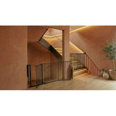 Safetots Barrière de Sécurité Escalier Multi-Panneaux Noir