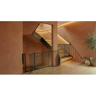 Safetots Barrière de Sécurité Escalier Multi-Panneaux Noir