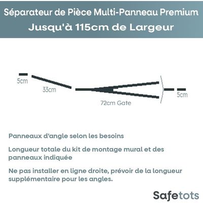 Safetots, séparateur 70 cm, noir