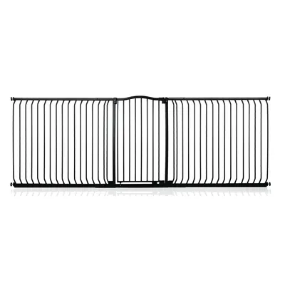 Safetots Barrière Extra Haute Courbée 271-280 cm, 100 cm, Noir Mat