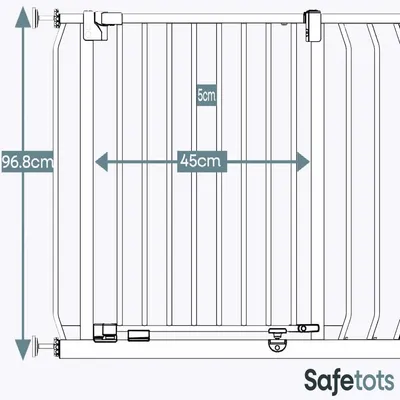 Safetots Barrière Sécurité Extra Haute Elite 96.8 cm Blanc Mat