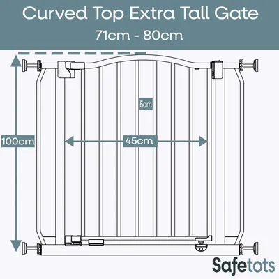 Bettacare Barrière Courbée Extra Haute 100cm Gris Mat Bettacare Barrière Courbée Extra Haute 100cm Gris Mat