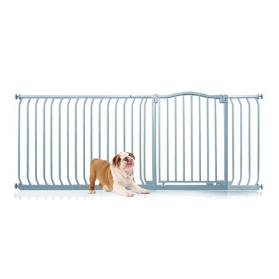 Bettacare Barrière Courbée Pour Animaux 207–216 cm Gris Mat
