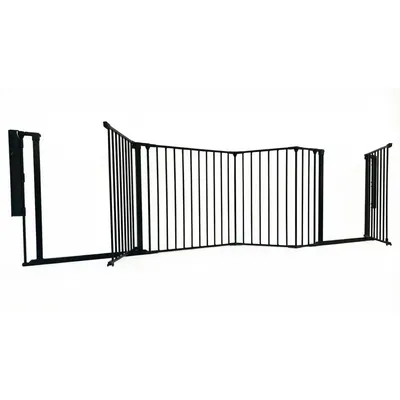 Safetots Barrière Multi-Panneaux 2 Portillons Noir 298 cm