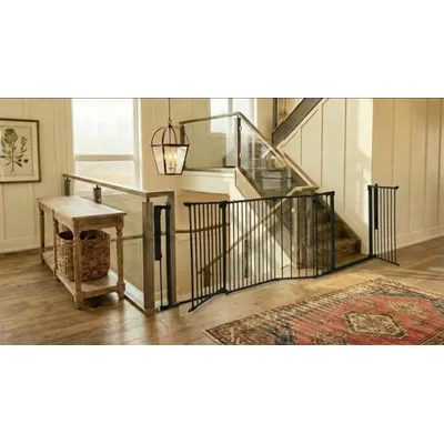 Safetots Barrière Multi-Panneaux 2 Portillons Noir 298 cm Safetots Barrière Multi-Panneaux 2 Portillons Noir 298 cm