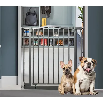 Bettacare Barrière Animaux Design Courbé 189-198cm Noir Mat