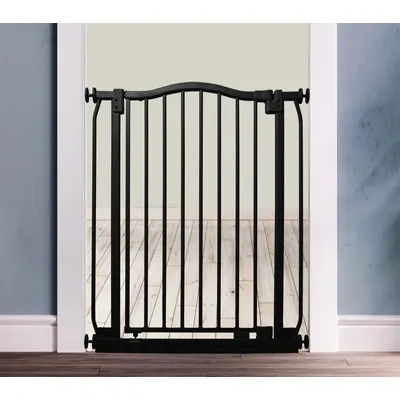 Safetots Barrière Sécurité Courbée 216-225 cm Noir Mat