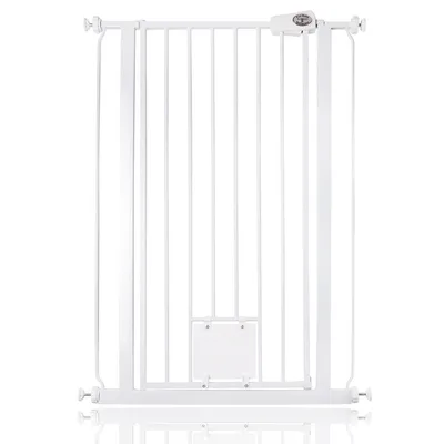 Barrière Bettacare à pression avec trappe verrouillable 75–84 cm, Blanc