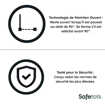 Barrière de sécurité Safetots extra haute 100 cm, blanc mat