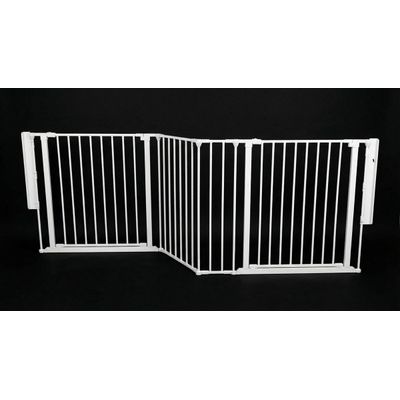 Safetots Barrière Multi-Panneaux 2 Portillons 174 cm Blanc