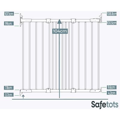 Bettacare Barrière de Sécurité Extra-haute à Vis pour Animaux 103,5 cm