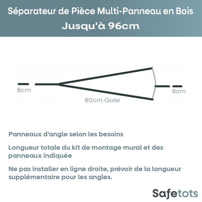 Safetots Séparateur Multi-panneaux Bois 96cm x 76cm