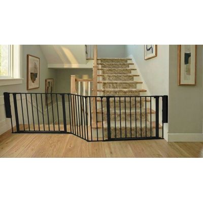 Safetots Barrière Escalier Multi-Panneaux 2 Portillons 187cm Blanc