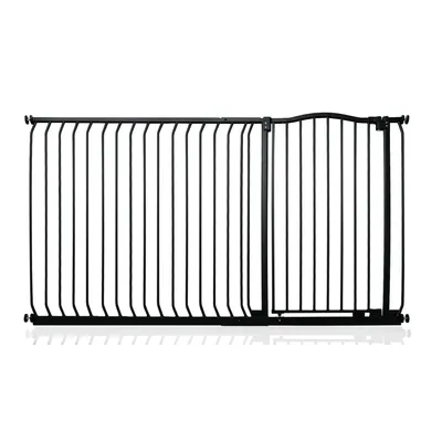 Safetots Barrière Extra Haute Courbée 171–180cm, 100cm, Noir Mat