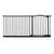 Barrière de sécurité Safetots design courbé 171–180 cm Noir Mat