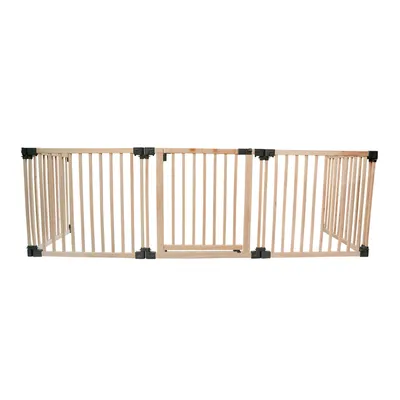 Safetots Barrière Multi-panneau En Bois Avec Porte 76cm Safetots Barrière Multi-panneau En Bois Avec Porte 76cm