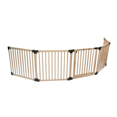 Safetots Barrière Multi-panneau En Bois Avec Porte 256 cm x 76 cm Safetots Barrière Multi-panneau En Bois Avec Porte 256 cm x 76 cm