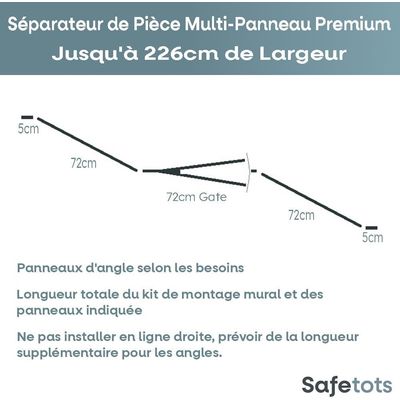 Safetots Séparateur multi-panneaux 70 cm - Noir
