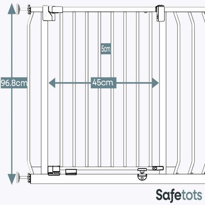 Safetots Barrière Extra-Haute Elite 225–234 cm Gris mat