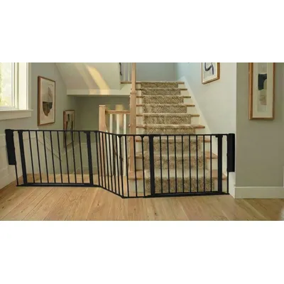 Safetots Barrière Multi-Panneaux 2 Portillons Noir 259 cm