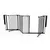 Safetots Barrière Multi-Panneaux 2 Portillons Noir 259 cm
