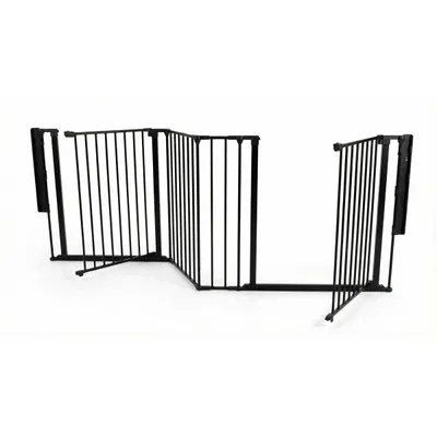 Safetots Barrière Multi-Panneaux 2 Portillons Noir 259 cm