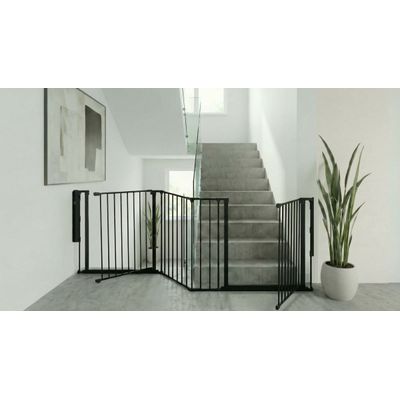 Safetots Barrière Escalier Multi-Panneaux 2 Portillons 187cm Blanc
