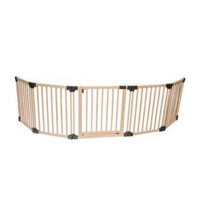 Safetots Barrière Multi-panneau Bois avec Porte 76cm