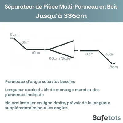 Safetots Barrière Multi-panneau Bois avec Porte 76cm Safetots Barrière Multi-panneau Bois avec Porte 76cm