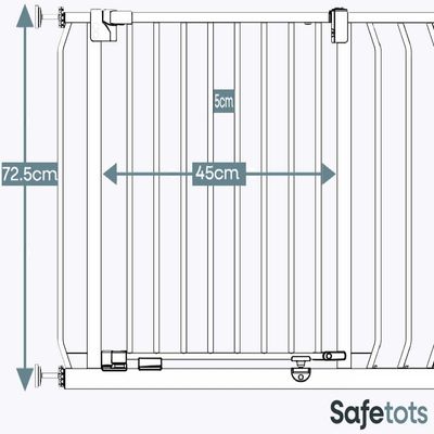 Barrière de sécurité Safetots Elite 116–125 cm Noir Mat