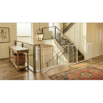 Safetots Barrière Escalier Multi-Panneaux 2 Portillons 187cm Blanc