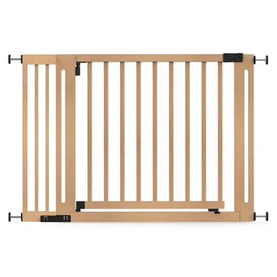 Safetots Barrière Élégante Bois Naturel 73cm, 125cm-133cm