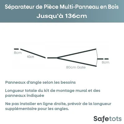 Safetots Séparateur Multi-panneaux Bois, Jusqu'à 136cm x 76cm Safetots Séparateur Multi-panneaux Bois, Jusqu'à 136cm x 76cm
