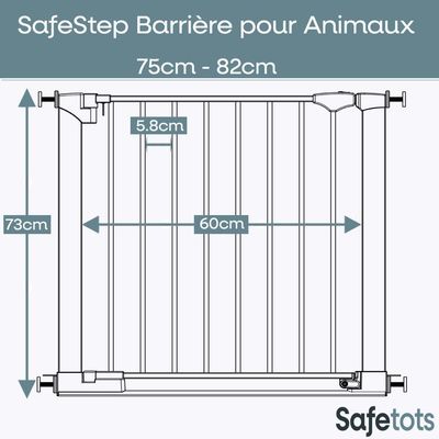 Bettacare Barrière Pour Animaux 75cm - 82cm Blanc